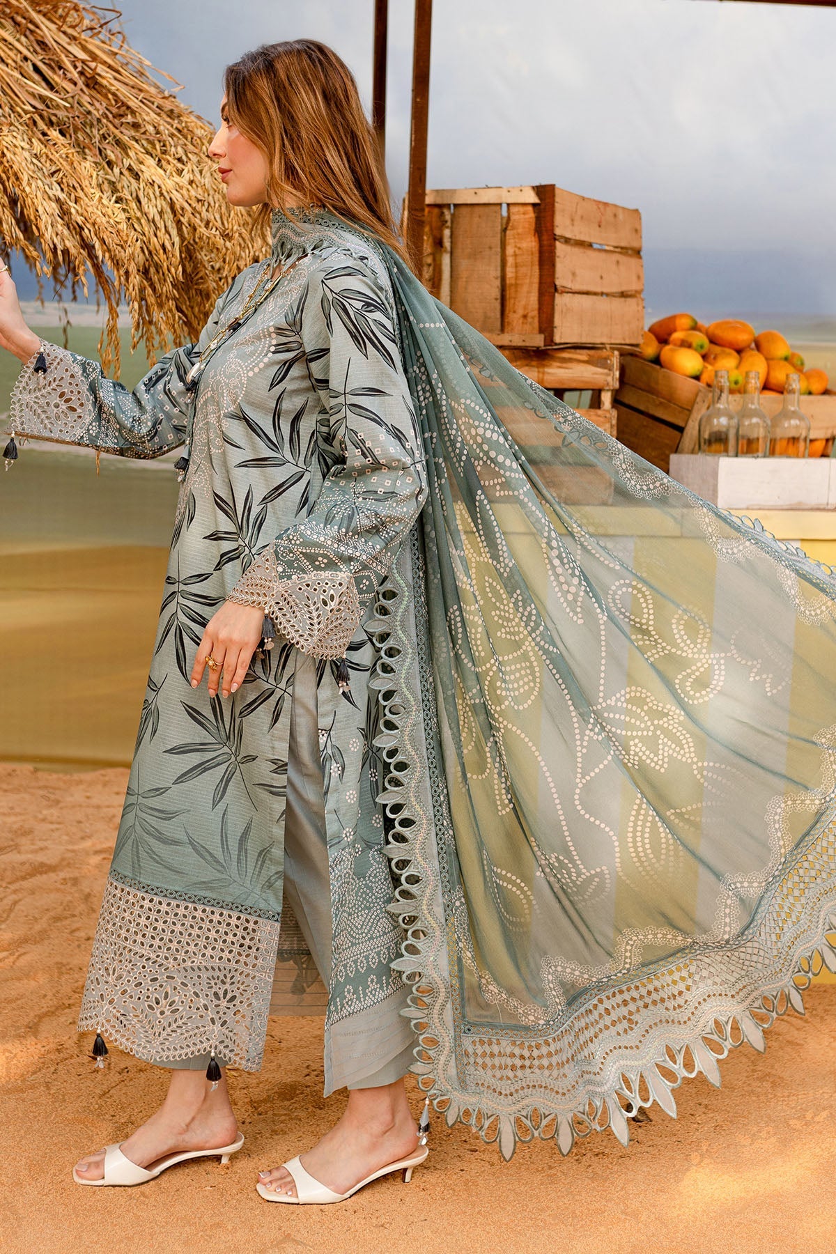 Nureh | Gardenia Lawn 25 | NSG-179 by Maria Faisal - Registered Vendor of : Nureh - type : Ladies Clothes - 100% original wedding dresses