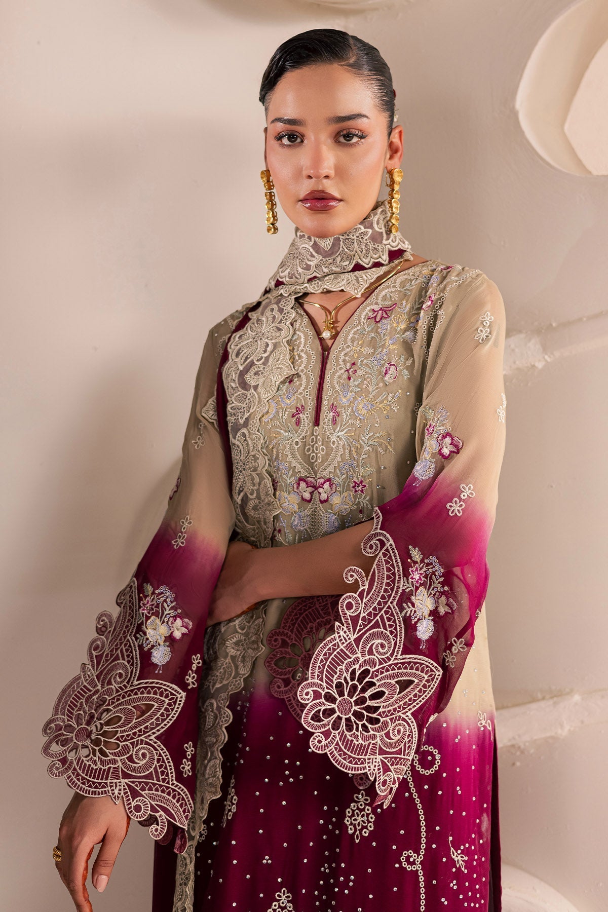 Nureh | Fancy Formal 26 | NP-775 - Formal Dress - available at Maria Faisal in UK and USA.