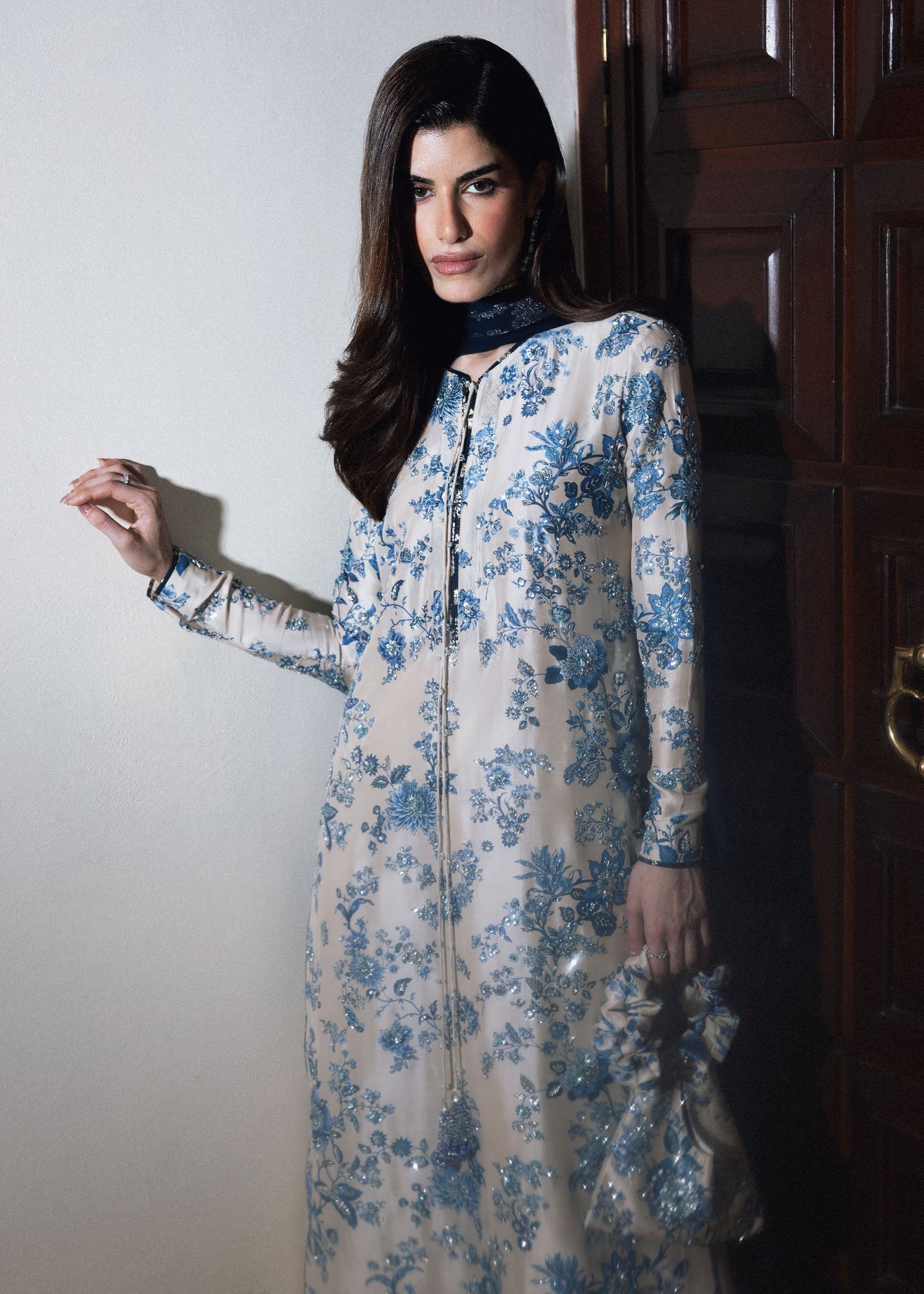 Hussain Rehar | Luxury Pret 26 | Azura Royale - Luxury Dress - available at Maria Faisal in UK and USA.