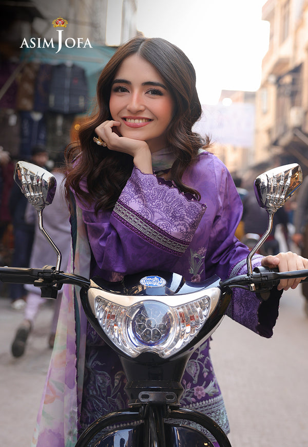 Asim Jofa | Summer Rhapsody | AJUBU-07 Embroidered Lawn - Ladies Clothes - Maria Faisal