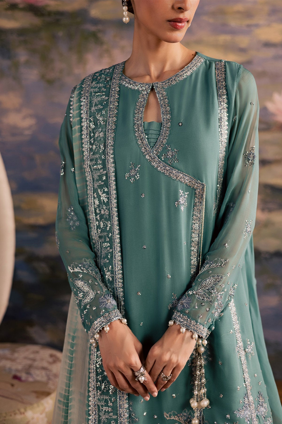 Nureh | Fancy Formal | NP-783 - Formal Dress - available at Maria Faisal in UK and USA.