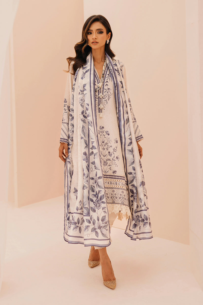 Mina Hasan | Signature Pret | Blue Hue - Luxury Dress - available at Maria Faisal in UK and USA.