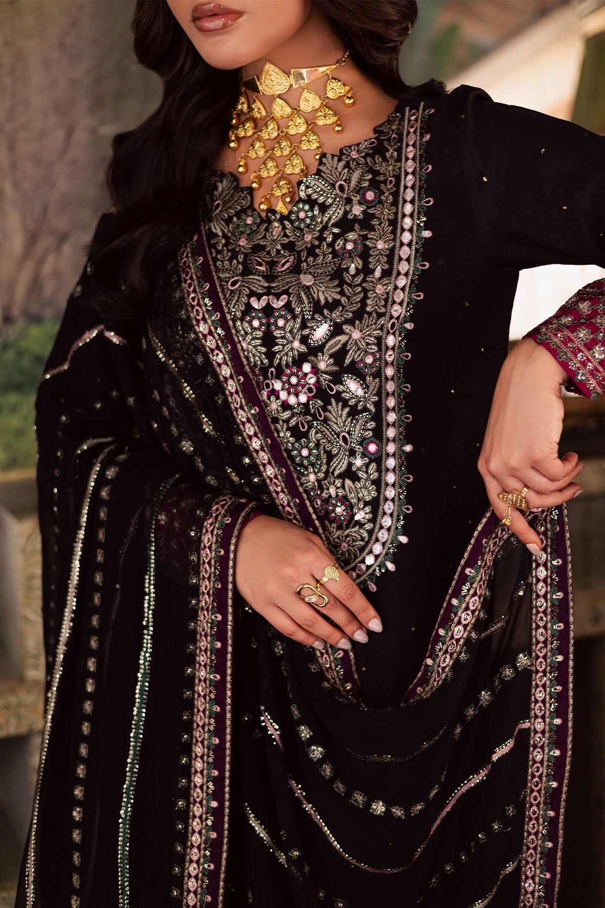 Nureh | Nur Mahal | NE-197 - Formal Dress - available at Maria Faisal in UK and USA.