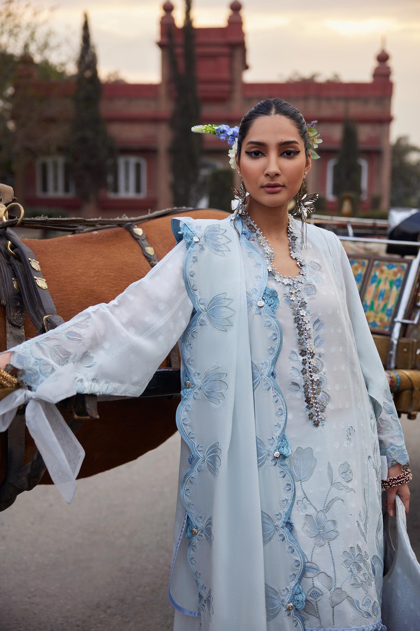 Elan | Luxury Lawn 25 | CELESTINE (EL25-05 B) - Ladies Clothes - Maria Faisal