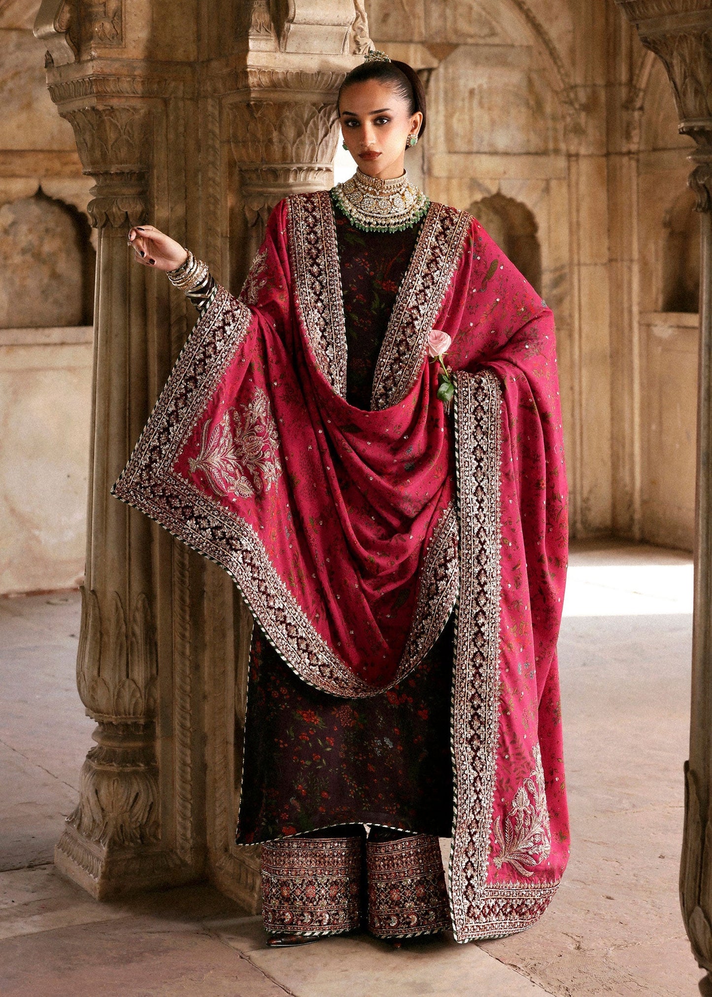 Hussain Rehar | Luxury Pret AW 25 | Aubressa - Formal Dress - available at Maria Faisal in UK and USA.
