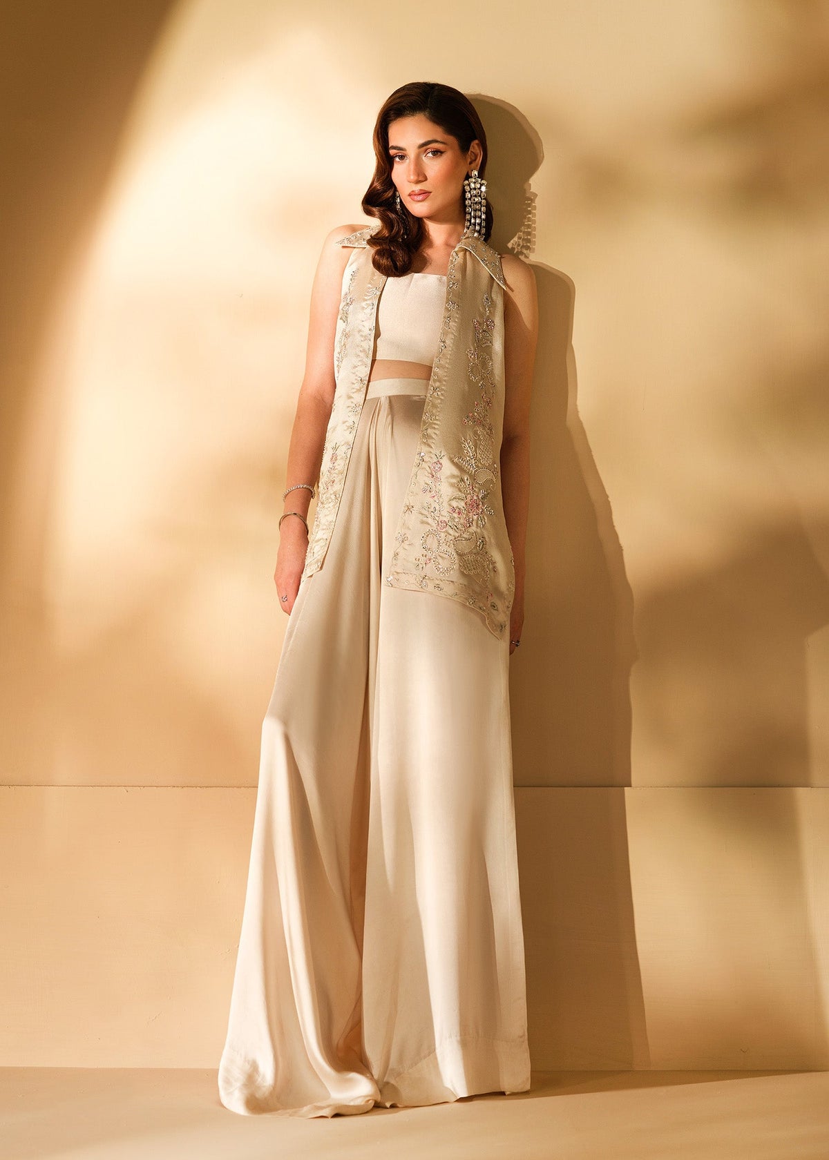 Mahum Asad | The Shadow Line | Silhouette - Formal Dress - available at Maria Faisal in UK and USA.