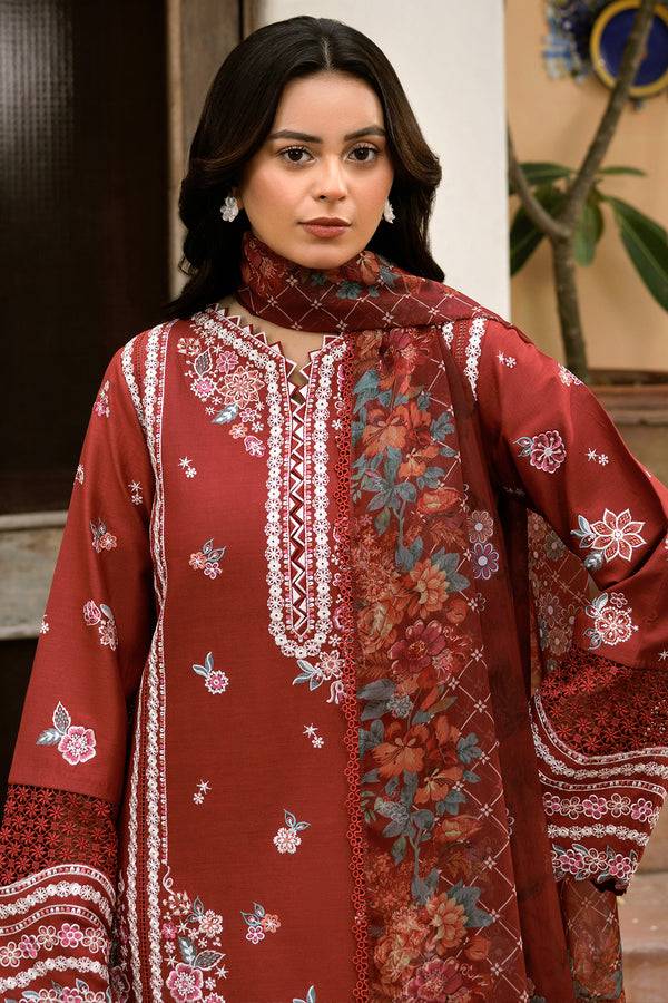 Farasha | Summer Weaves Embroidered Lawn | Russet Flames by Maria Faisal - Registered Vendor of : Farasha - type : Ladies Clothes - 100% original wedding dresses