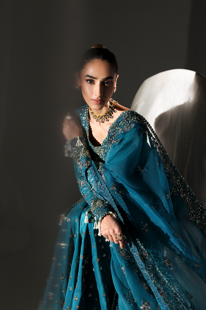 Emaan Adeel | Serein Luxe Silk | MOONLIT NIGHT - Formal Dress - available at Maria Faisal in UK and USA.