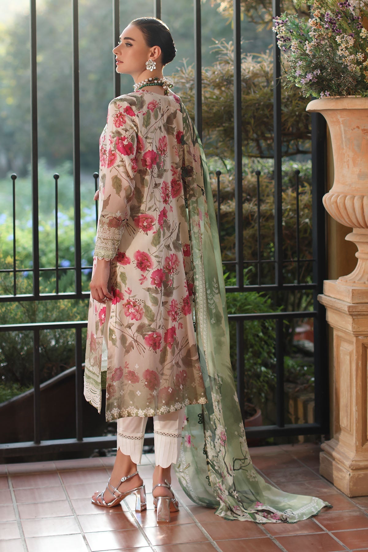 Nureh | Signature Prints 26 | SP-200 - Dress - available at Maria Faisal in UK and USA.