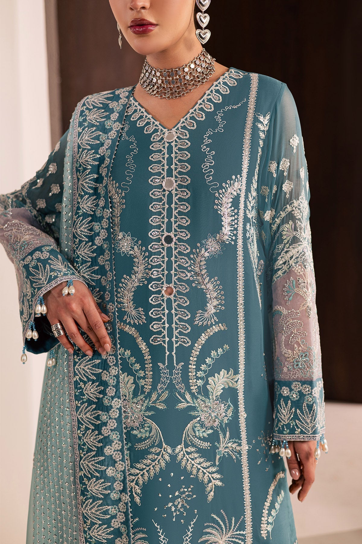 Nureh | Fancy Formal | NP-773 - Formal Dress - available at Maria Faisal in UK and USA.