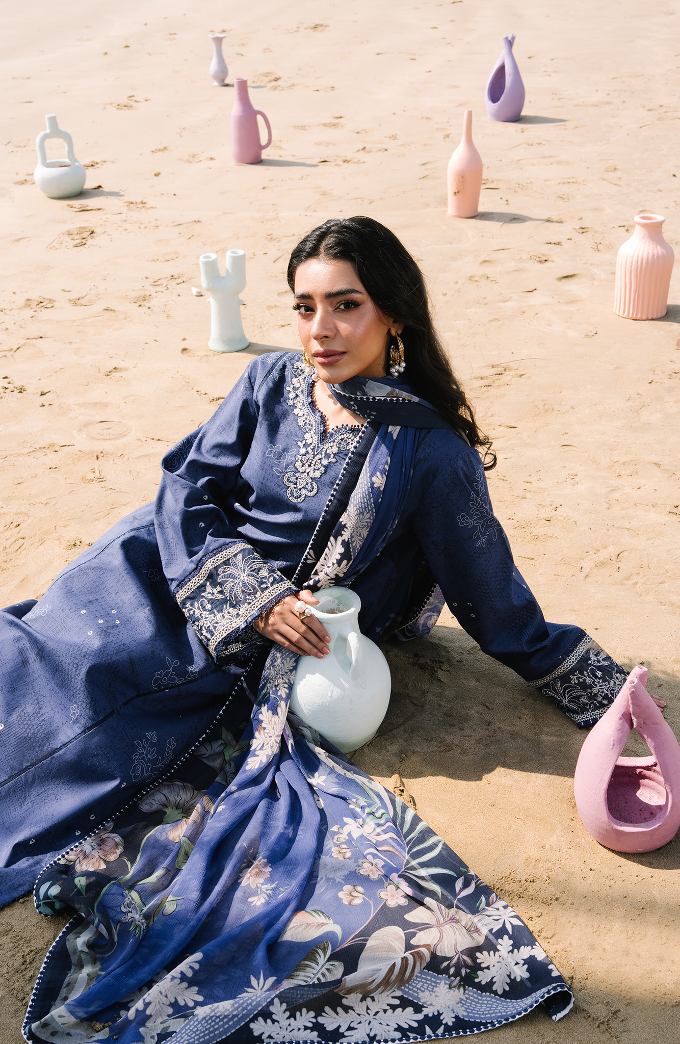 Seran | Afsanah Lawn | Sia - Luxury Dress - available at Maria Faisal in UK and USA.