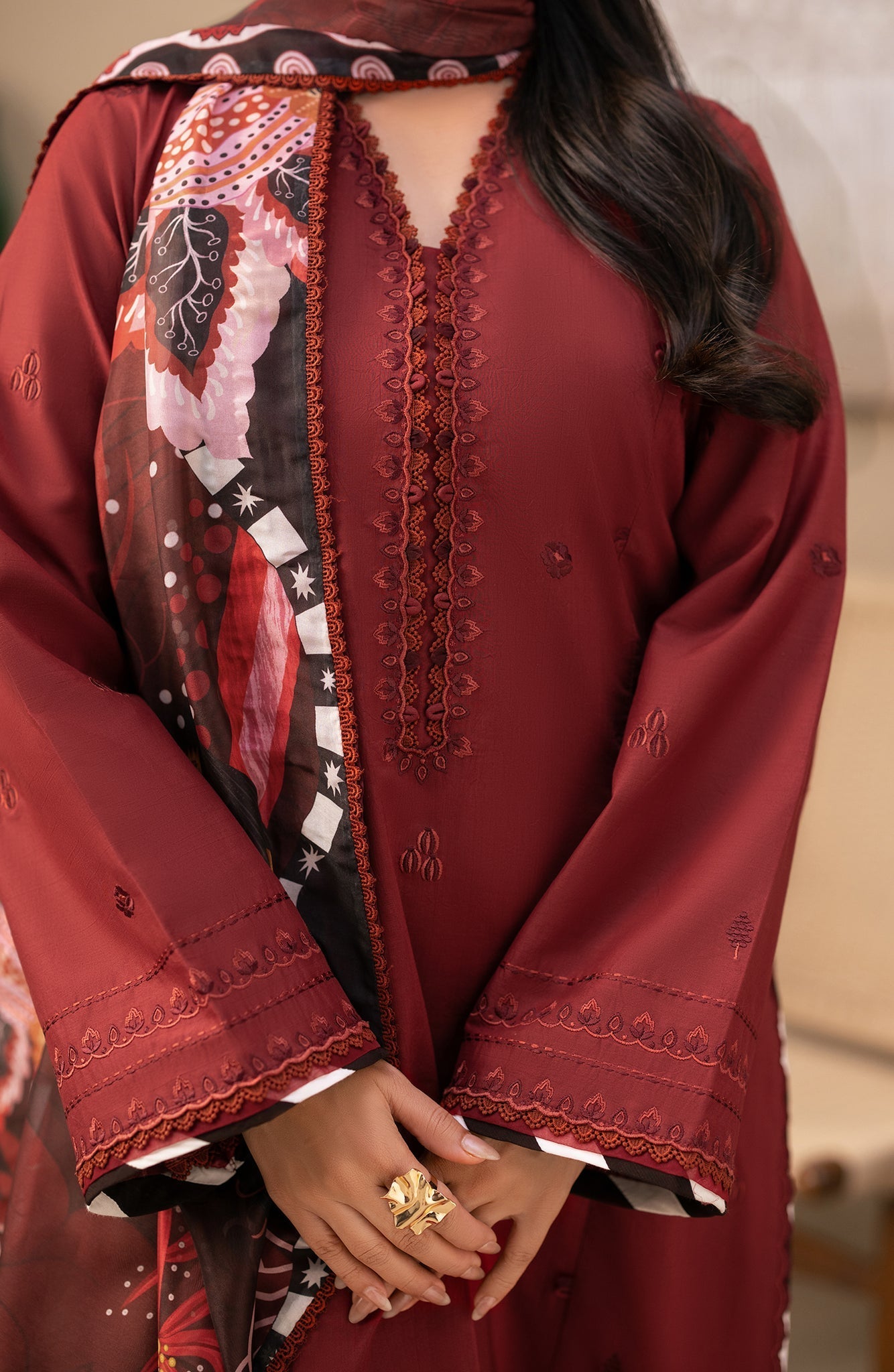 Seran | Afsanah Lawn |Rima - Luxury Dress - available at Maria Faisal in UK and USA.