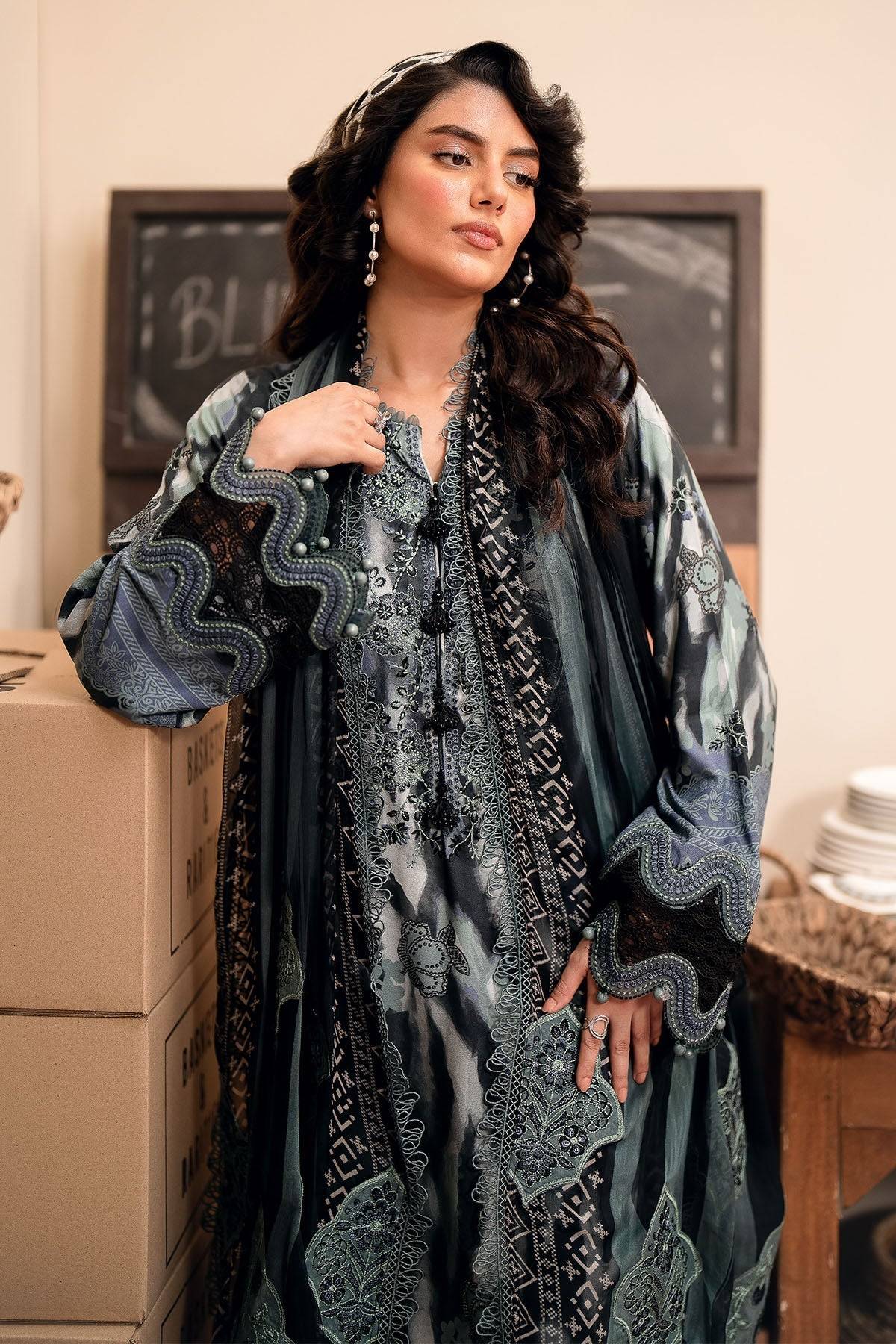 Nureh | Glam Girl Lawn | GL-24 by Maria Faisal - Registered Vendor of : Nureh - type : Ladies Clothes - 100% original wedding dresses