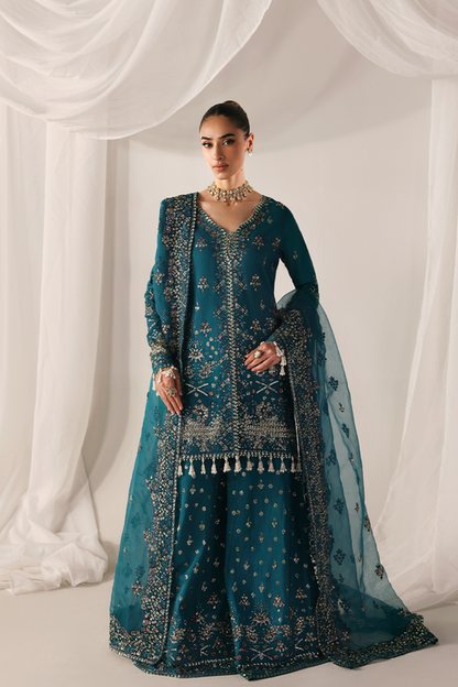 Emaan Adeel | Serein Luxe Silk | MOONLIT NIGHT - Formal Dress - available at Maria Faisal in UK and USA.