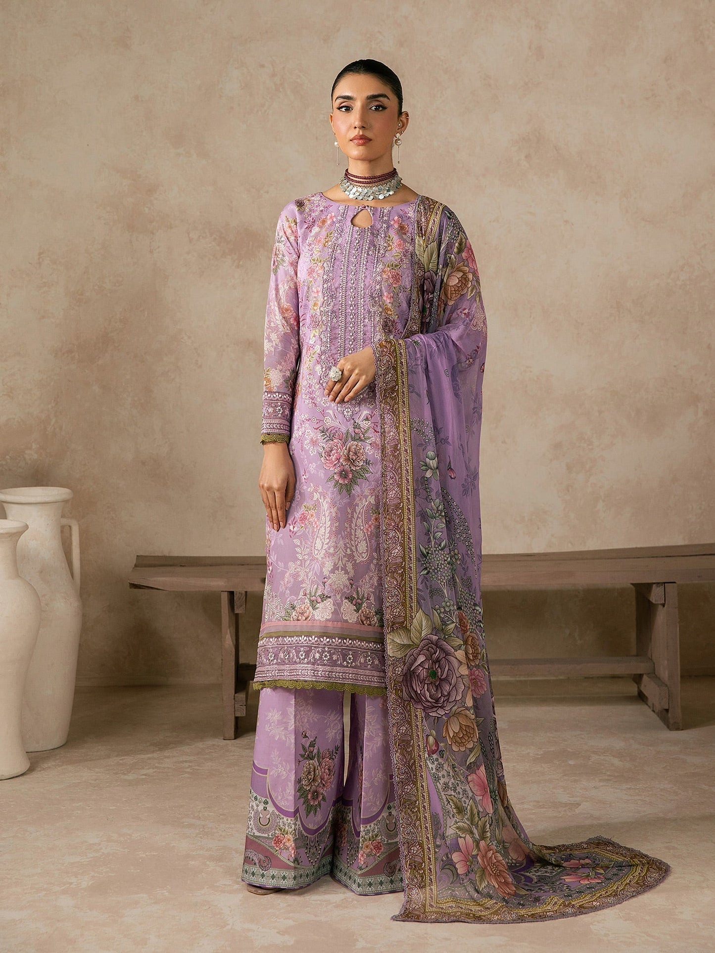 Gulaal | Syra Lawn 26 | Nerine SKU D - 6 - Luxury Dress - available at Maria Faisal in UK and USA.