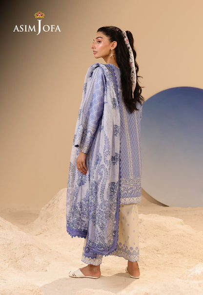 Asim Jofa | Summer Rhapsody | AJUBU-13 Printed Embroidered Lawn - Ladies Clothes - Maria Faisal