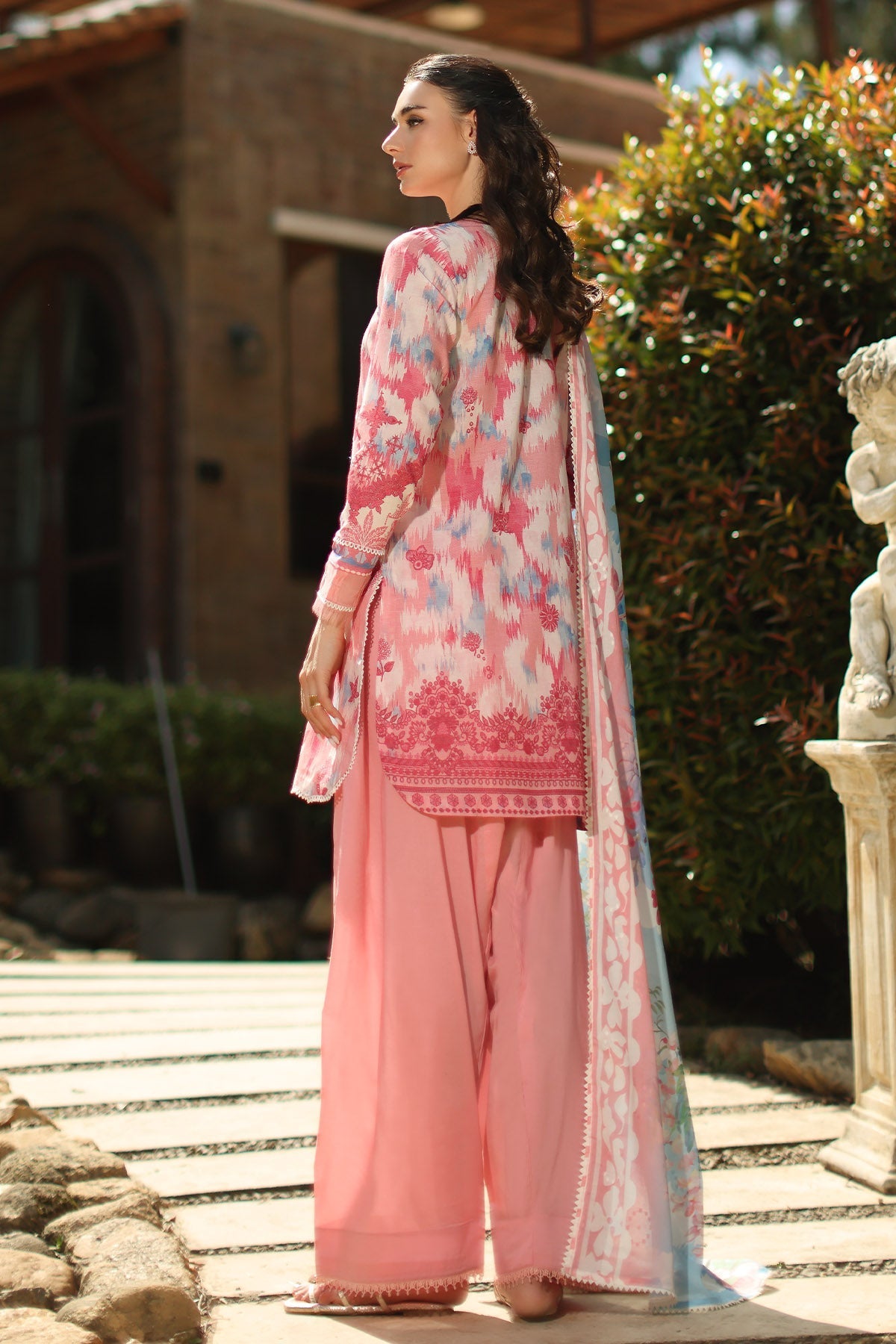 Nureh | Signature Prints 26 | SP-207 - Luxury Dress - available at Maria Faisal in UK and USA.