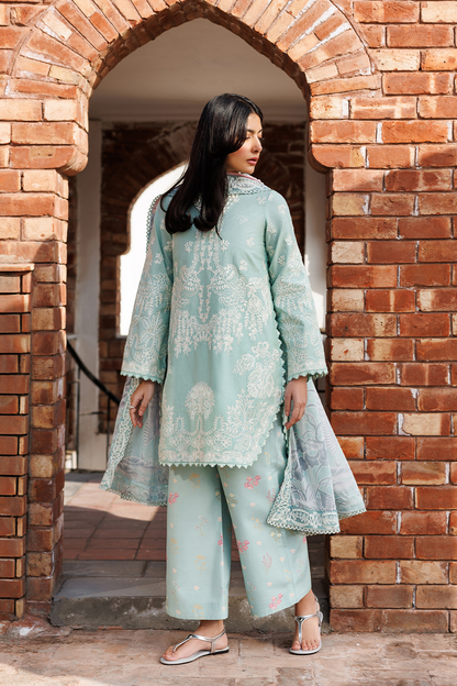 Emaan Adeel | Mirabelle Festive Luxury Lawn | ISOLDE - Luxury Dress - available at Maria Faisal in UK and USA.