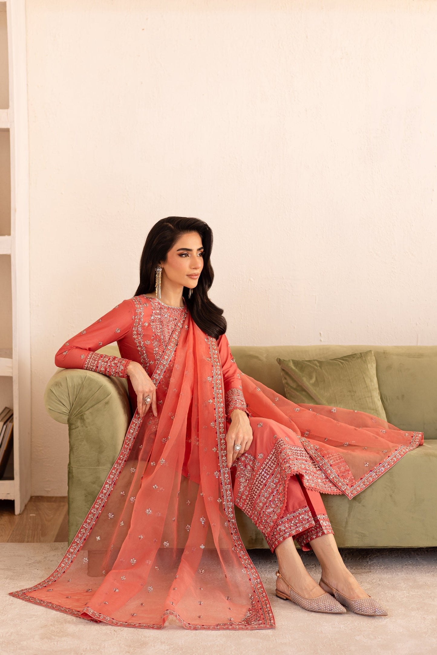 Batik | Nyra Embroidered Summer Solids | Fika by Maria Faisal - Registered Vendor of : Batik - type : Ladies Clothes - 100% original wedding dresses