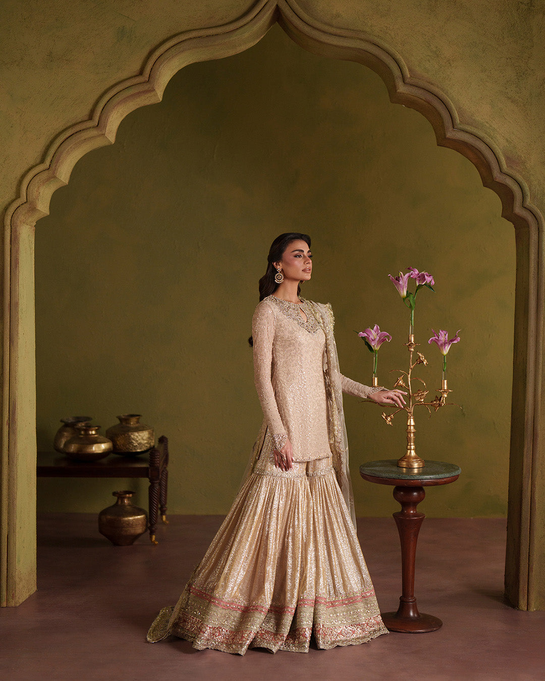 Faiza Saqlain | Lamia Wedding Formals | Asfoureh - Wedding Dress - available at Maria Faisal in UK and USA.