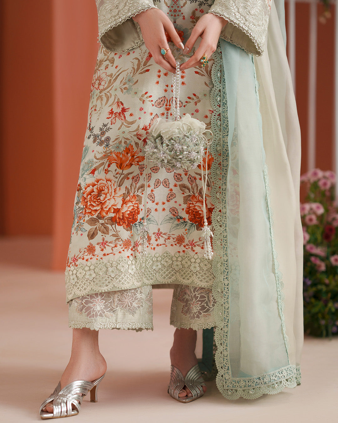 Faiza Saqlain | Roim Silk Edit | Tayma - Luxury Dress - available at Maria Faisal in UK and USA.