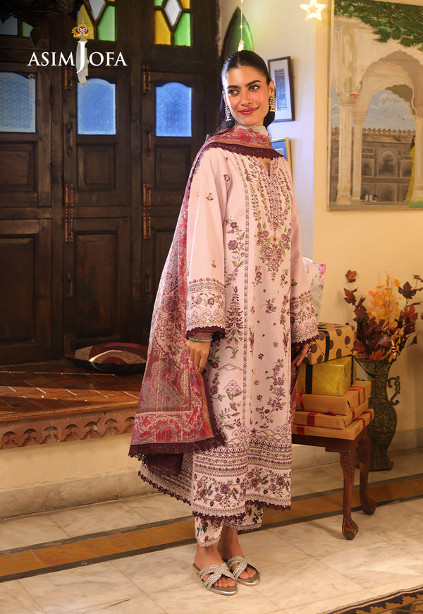 Asim Jofa | Summer Rhapsody | AJUBU-05 Embroidered Jacquard - Ladies Clothes - Maria Faisal