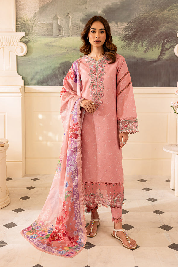 Farasha | Seraya Lawn 24 | FLORA - Designer Dress with Intricate embroidery and embellishments. Shop elegent wedding dress at Maria Faisal.