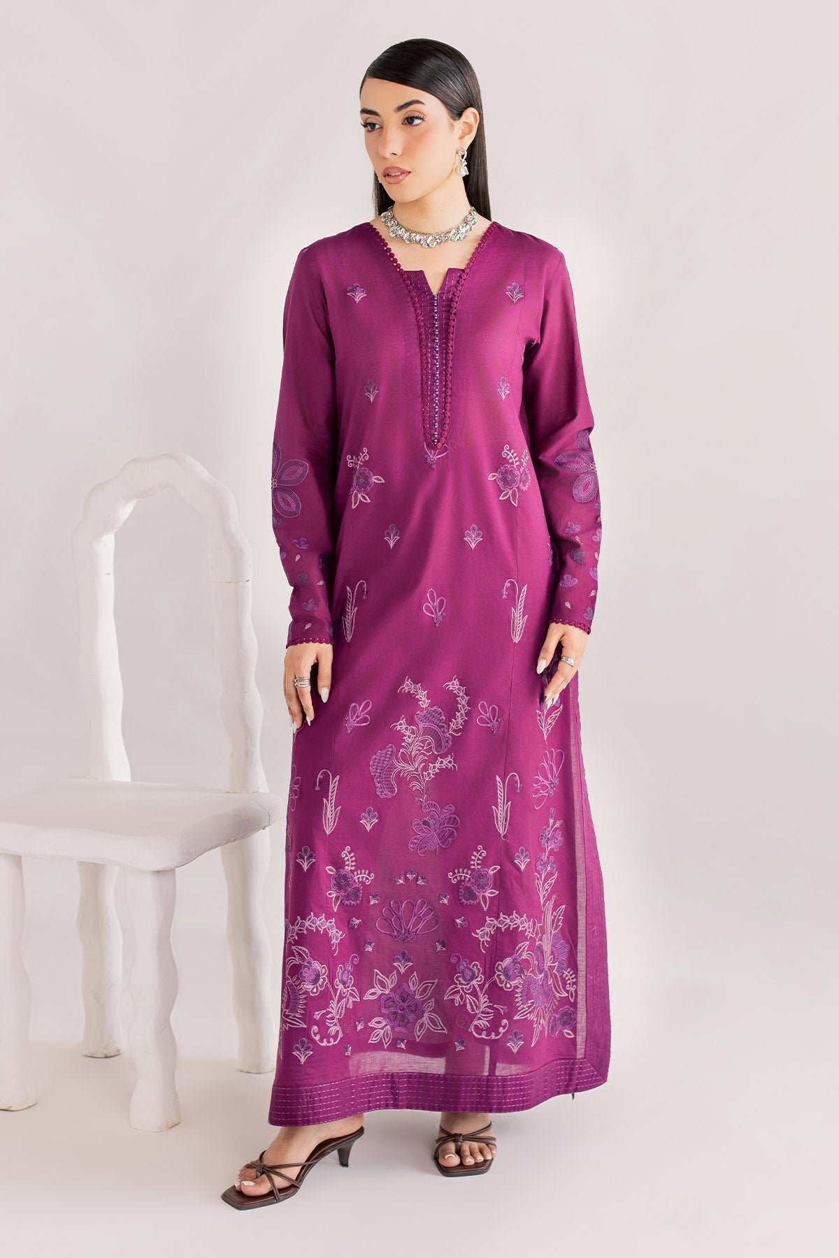 Nureh | Shades of Summer | NP-801 - Luxury Dress - available at Maria Faisal in UK and USA.