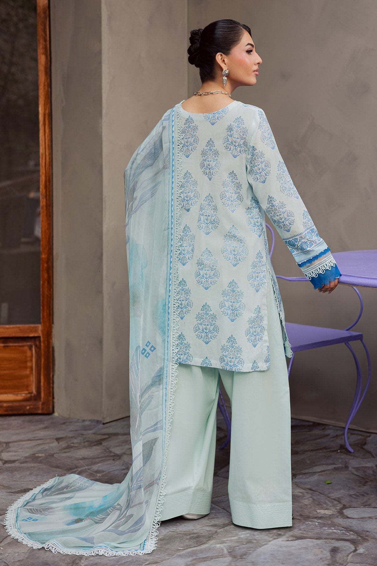 Nureh | Signature Prints 26 | SP-158 - Luxury Dress - available at Maria Faisal in UK and USA.