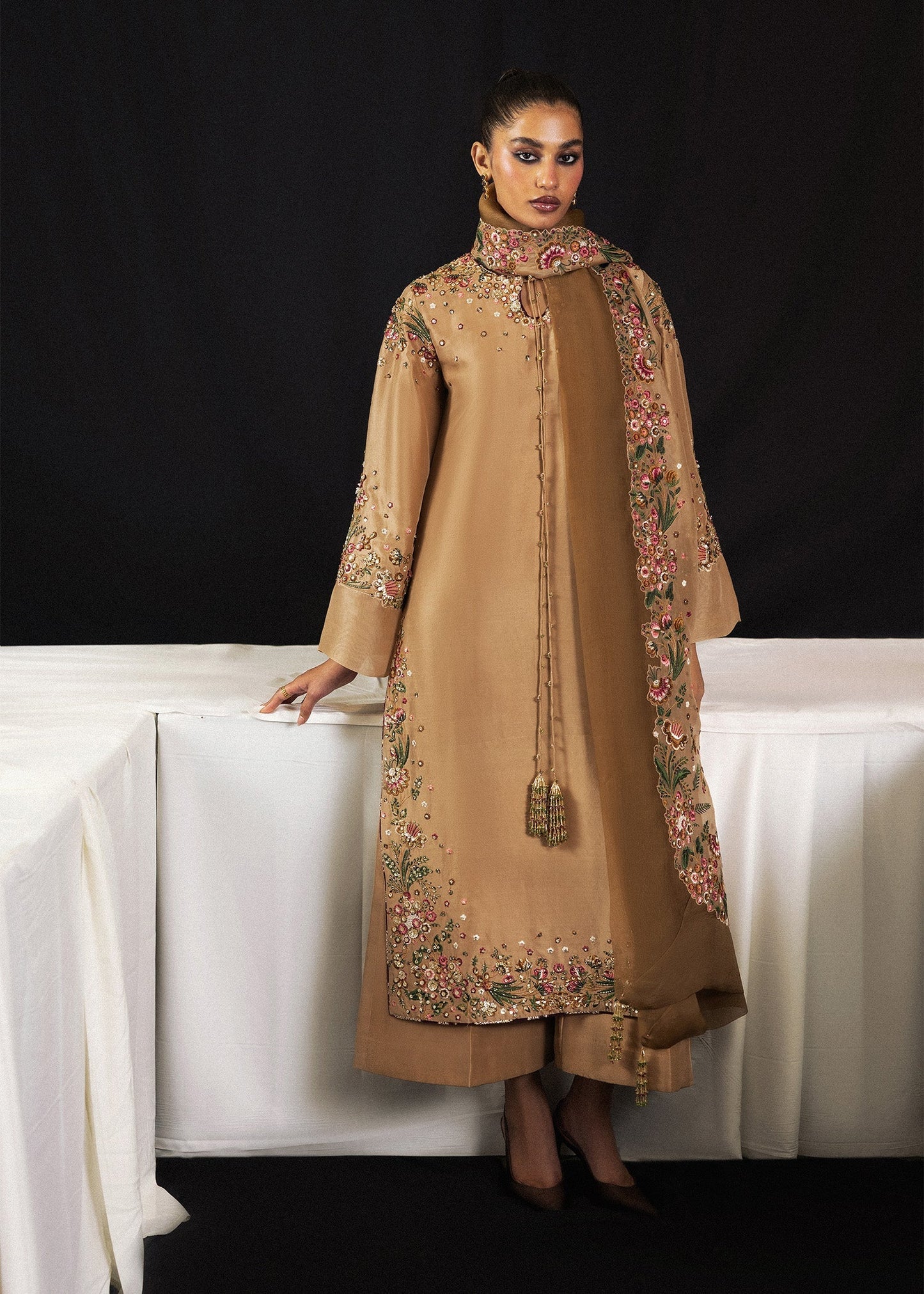 Hussain Rehar | Luxury Pret 26 | Aurelia - Luxury Dress - available at Maria Faisal in UK and USA.