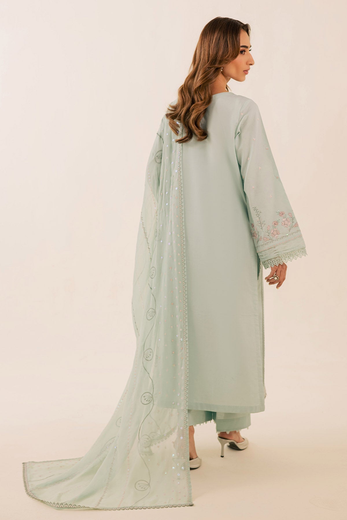 Nureh | Shades of Summer | NP-760 - Luxury Dress - available at Maria Faisal in UK and USA.