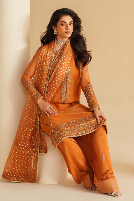 Naqshi | Feemora Organza Raw Silk | Yameen - Formal Dress - available at Maria Faisal in UK and USA.