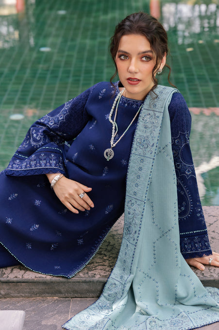 Naqshi | Nuri Khaddar Velvet Marina | Nourhan - Luxury Dress - available at Maria Faisal in UK and USA.