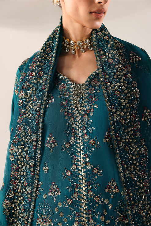 Emaan Adeel | Serein Luxe Silk | MOONLIT NIGHT - Formal Dress - available at Maria Faisal in UK and USA.
