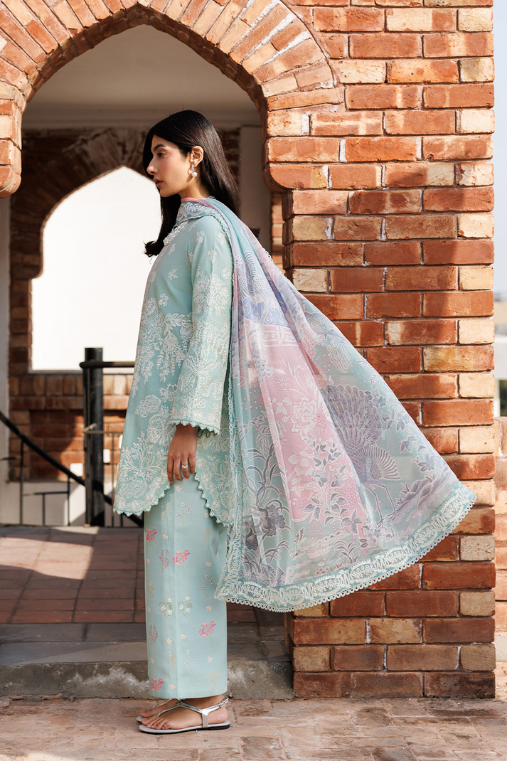 Emaan Adeel | Mirabelle Festive Luxury Lawn | ISOLDE - Luxury Dress - available at Maria Faisal in UK and USA.