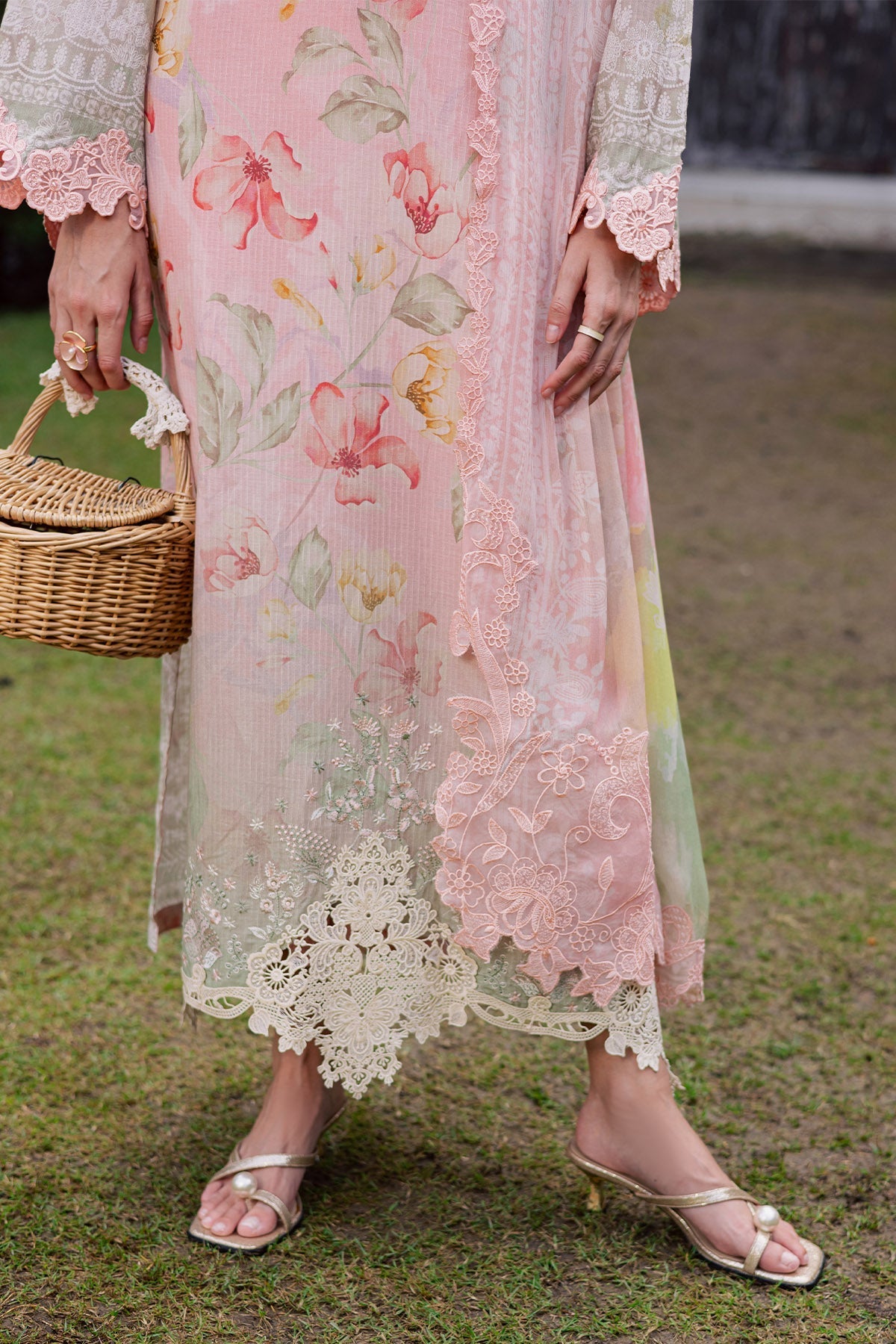 Nureh | Gardenia Lawn 26 | NSG-208 - Dress - available at Maria Faisal in UK and USA.