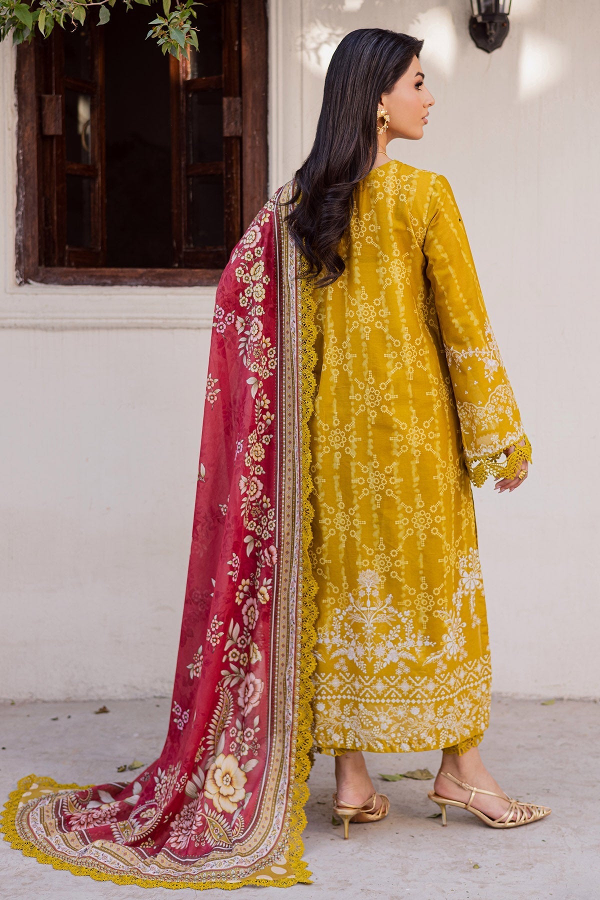 Nureh | Rania Prints | NR-01 - Casual Dress - available at Maria Faisal in UK and USA.