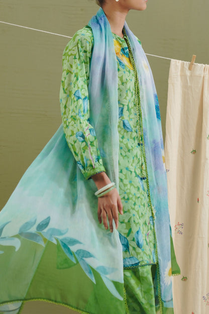 Zara Shahjahan | Coco Prints 26 | Kael-7B - Casual Dress - available at Maria Faisal in UK and USA.
