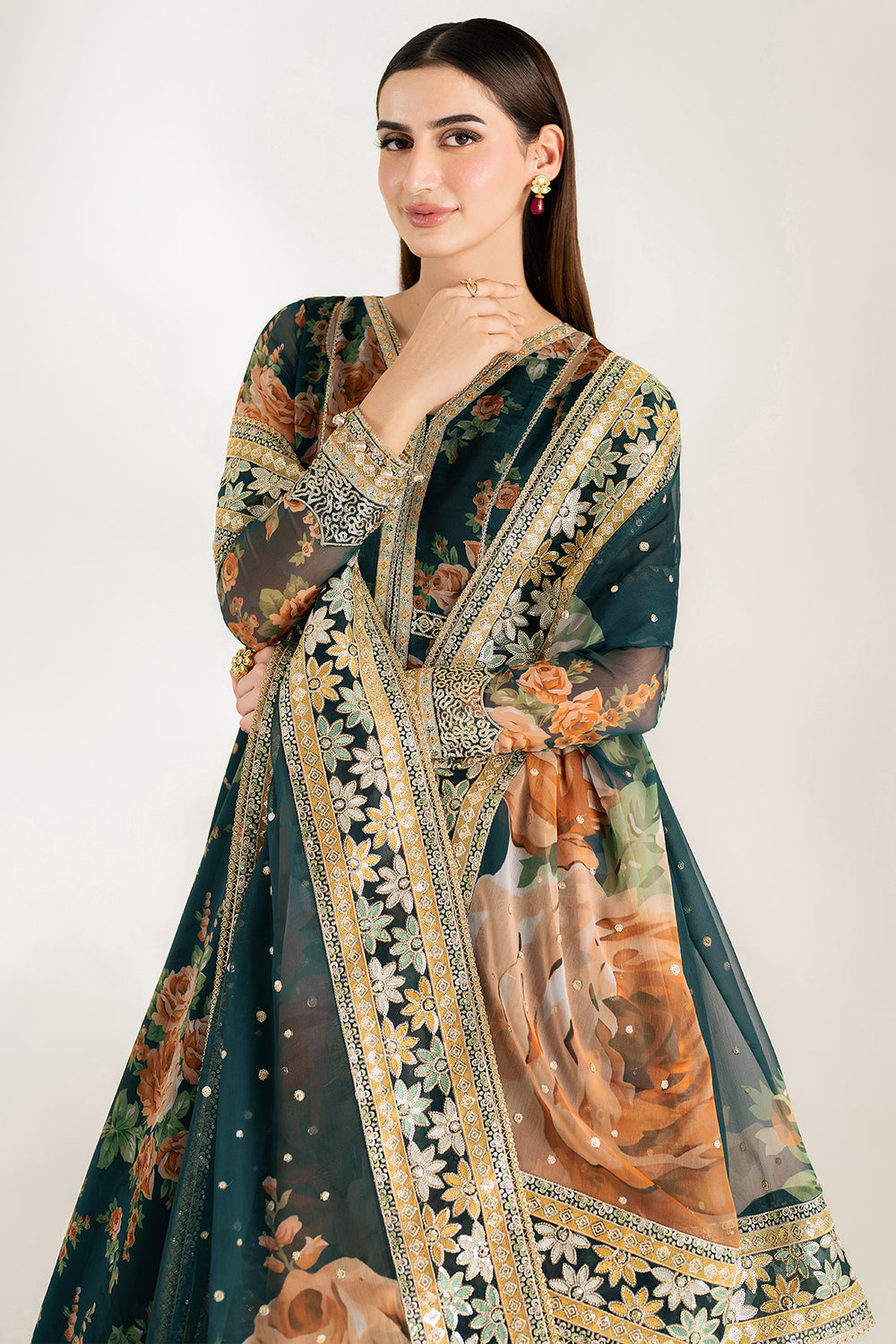 Farasha | Fiorella Formals | Teal Passion - Ladies Clothes - Maria Faisal