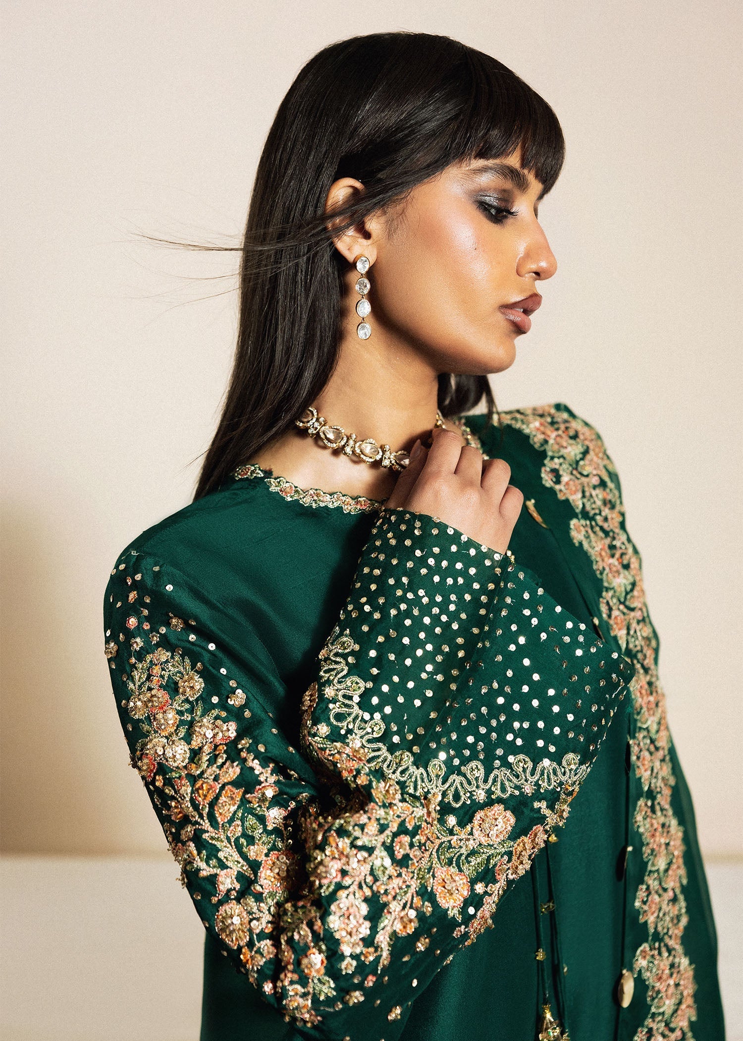 Hussain Rehar | Luxury Pret 26 | Noor Lepoque - Luxury Dress - available at Maria Faisal in UK and USA.
