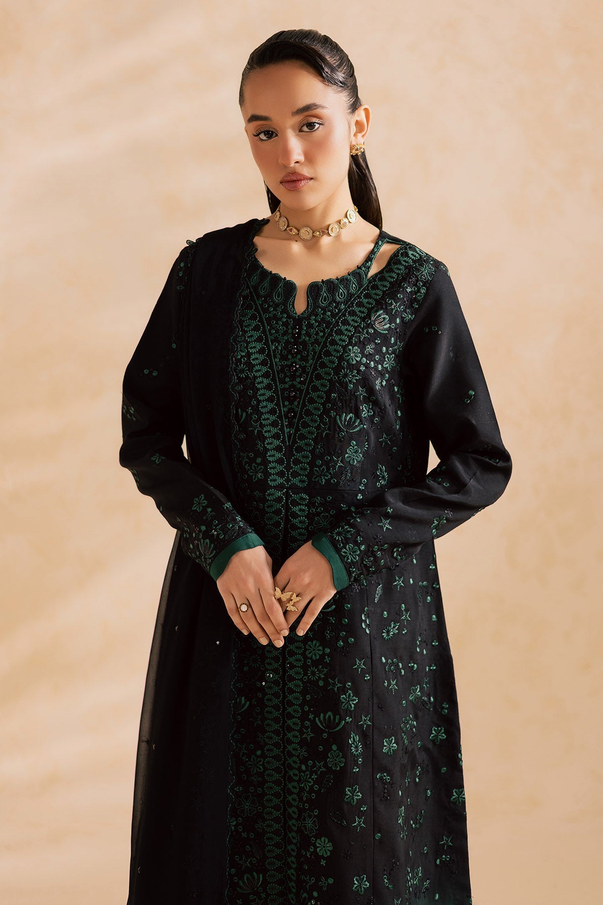Nureh | Shades of Summer | NP-743 - Luxury Dress - available at Maria Faisal in UK and USA.