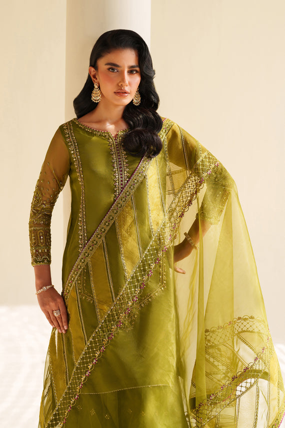 Naqshi | Feemora Organza Raw Silk | Feeha - Formal Dress - available at Maria Faisal in UK and USA.