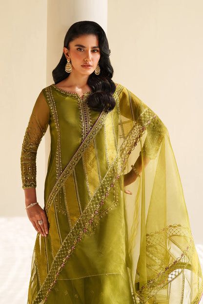 Naqshi | Feemora Organza Raw Silk | Feeha - Formal Dress - available at Maria Faisal in UK and USA.