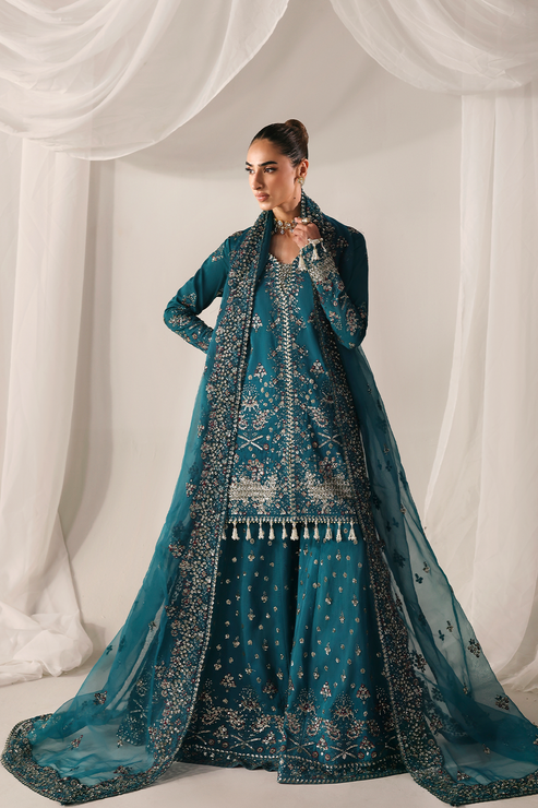 Emaan Adeel | Serein Luxe Silk | MOONLIT NIGHT - Formal Dress - available at Maria Faisal in UK and USA.