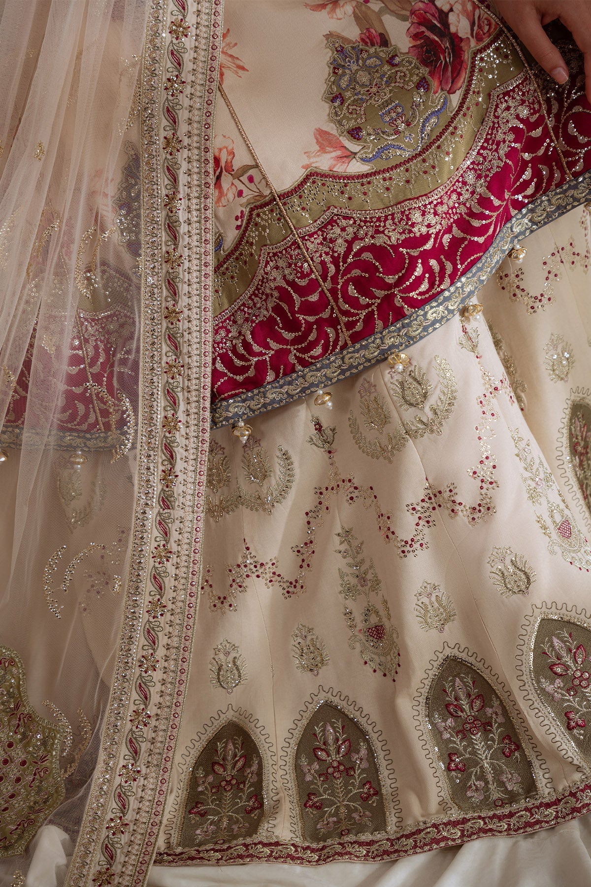 Nureh | Omara Formals | NEL-93 - Formal Dress - available at Maria Faisal in UK and USA.