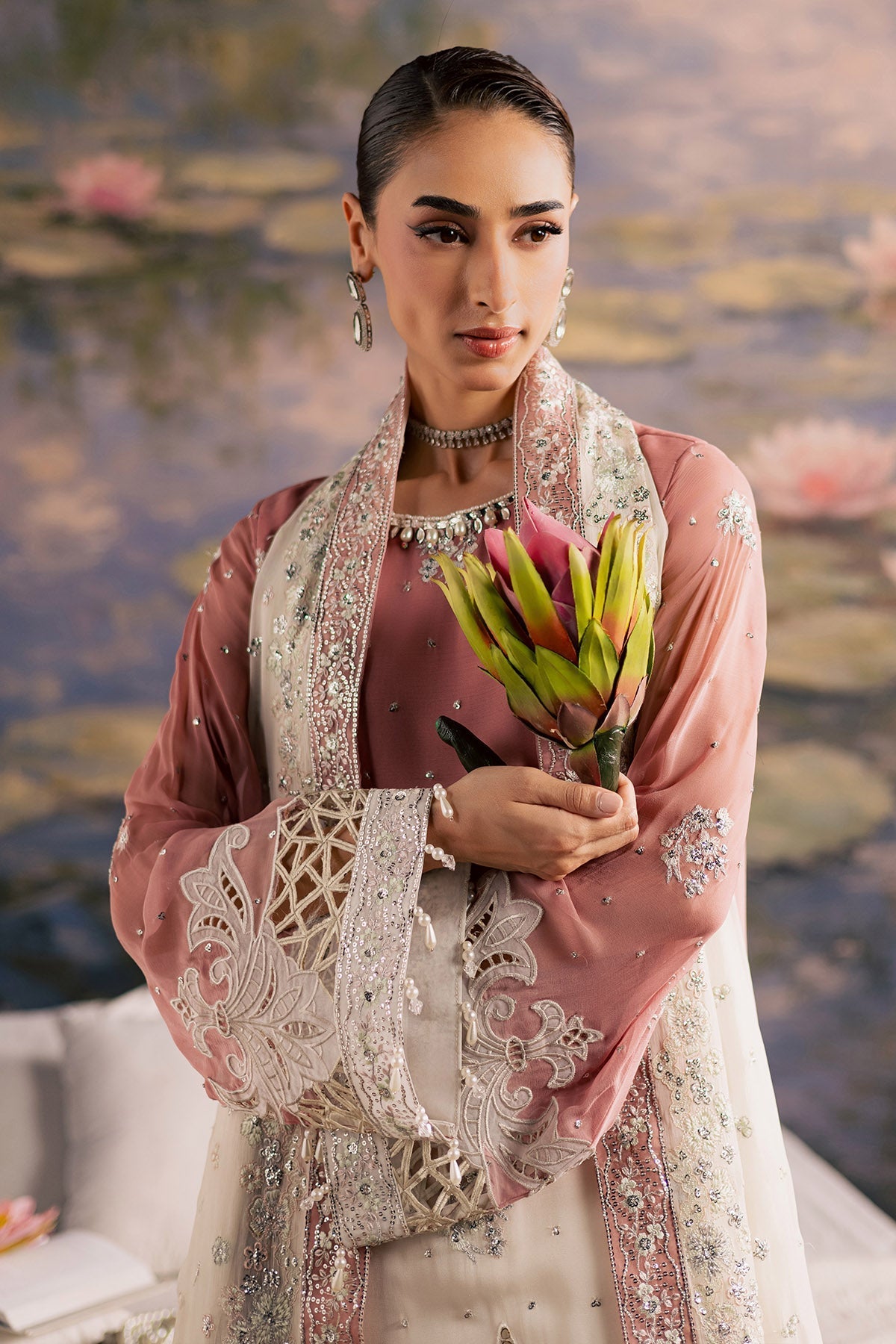 Nureh | Fancy Formal | NP-782 - Formal Dress - available at Maria Faisal in UK and USA.