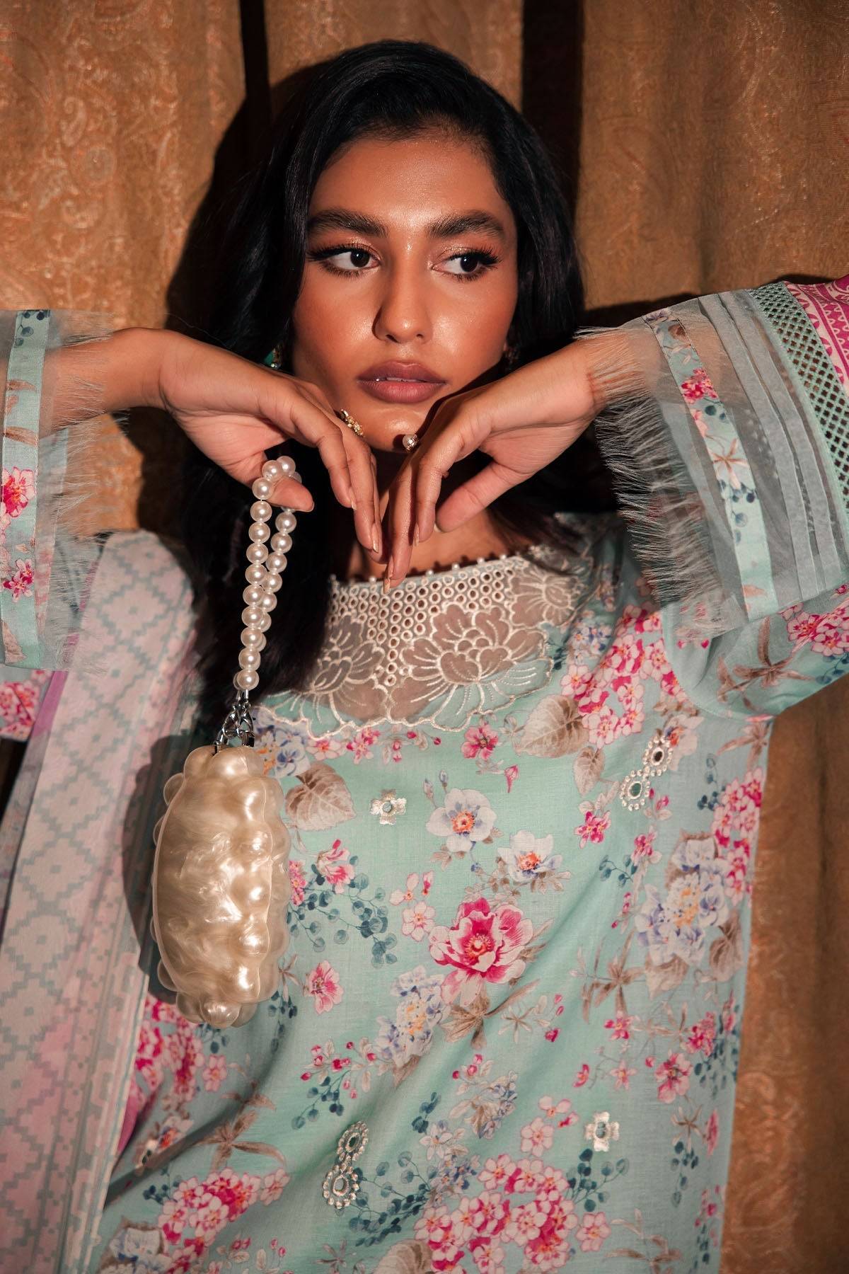 Nureh | Glam Girl Lawn | GL-16 by Maria Faisal - Registered Vendor of : Nureh - type : Ladies Clothes - 100% original wedding dresses