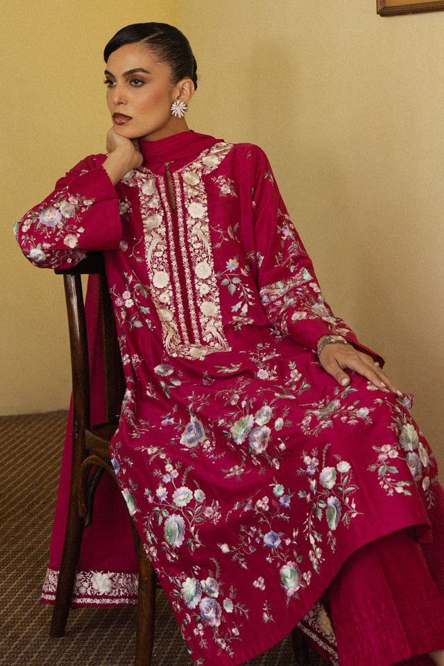 Zara Shahjahan | Pret 26 | Surmai - Luxury Dress - available at Maria Faisal in UK and USA.