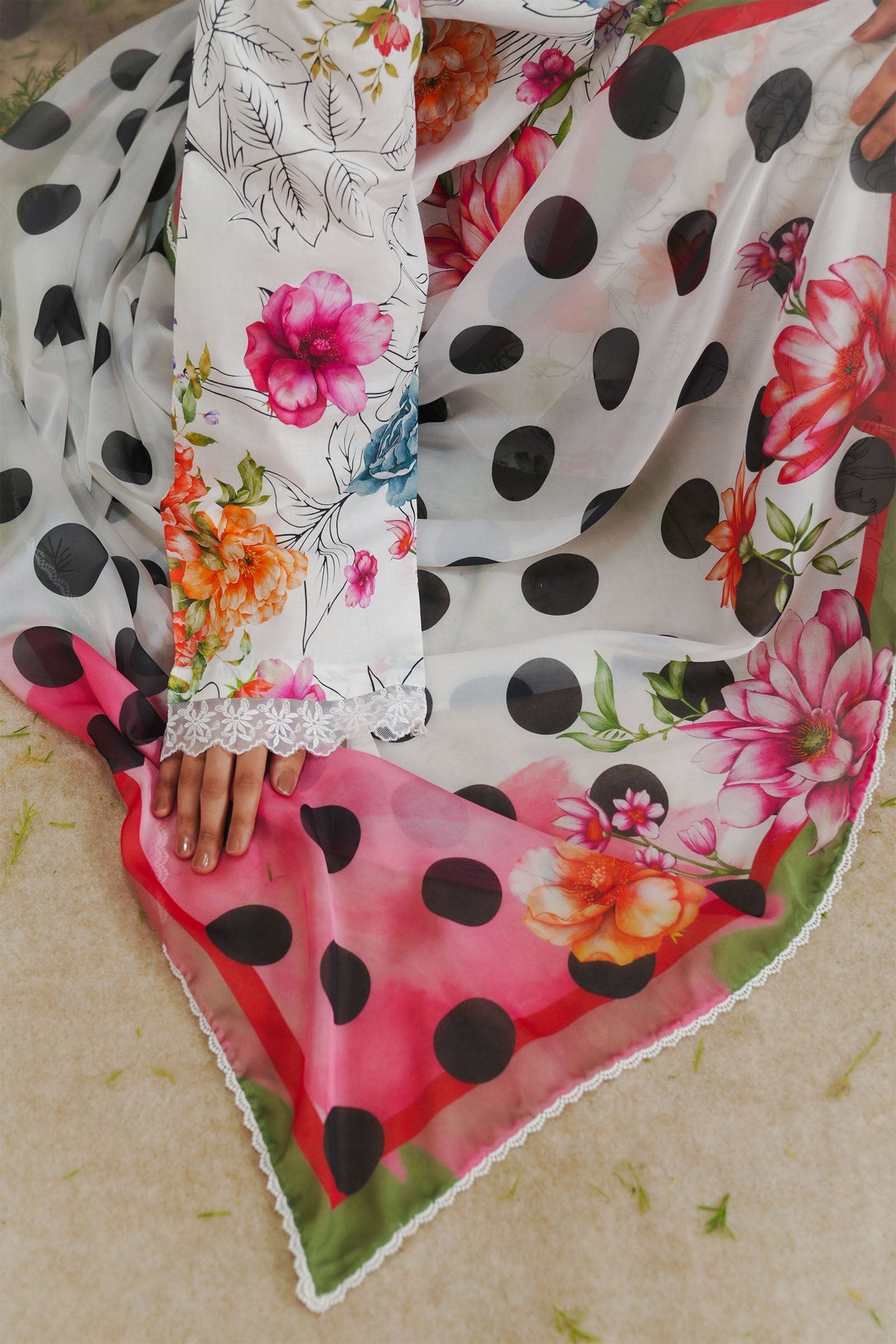 Zara Shahjahan | Coco Prints 26 | Elix-9A - Casual Dress - available at Maria Faisal in UK and USA.