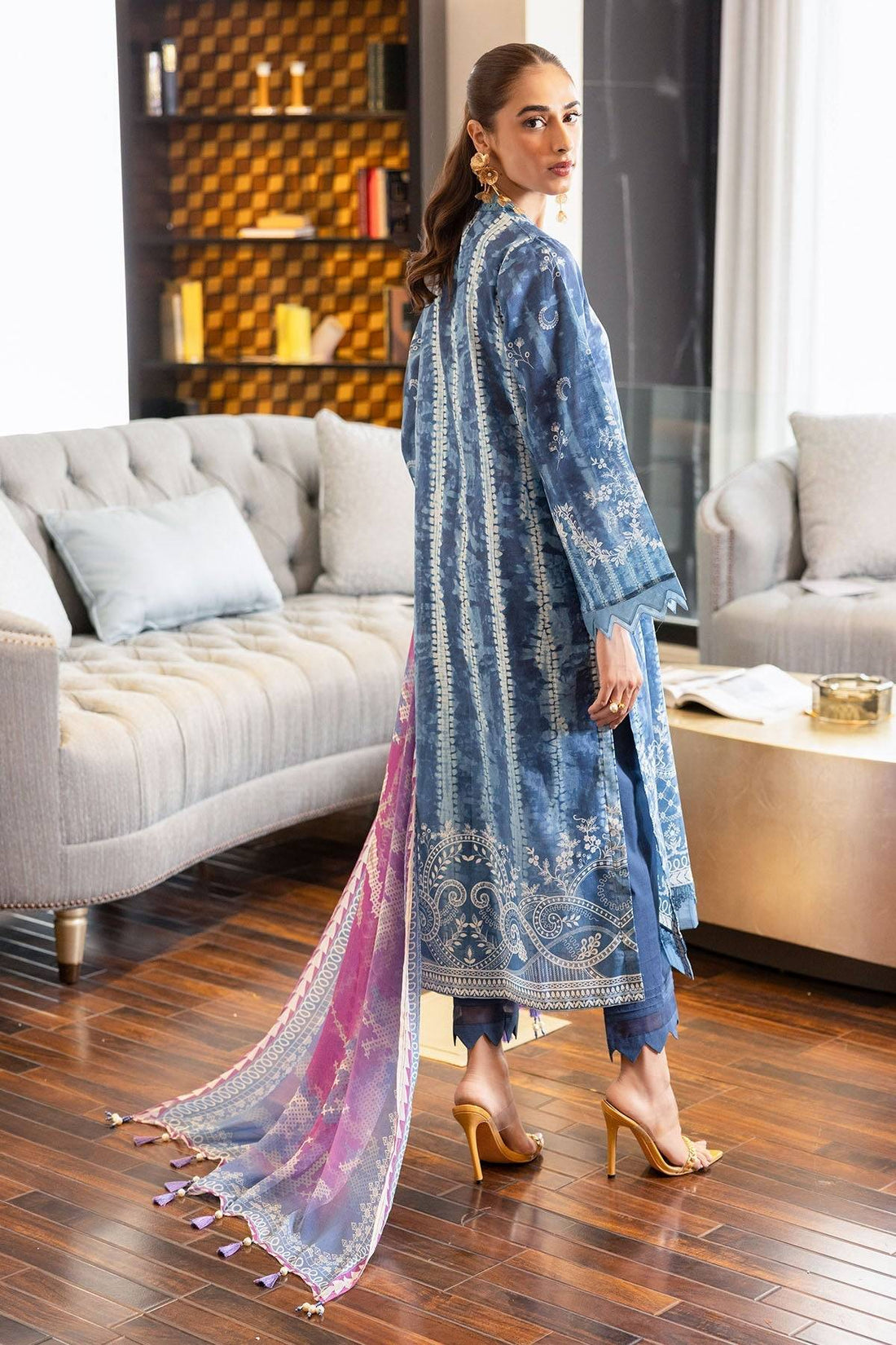 Nureh | Printed lawn 25 | SP-119 by Maria Faisal - Registered Vendor of : Nureh - type : Ladies Clothes - 100% original wedding dresses